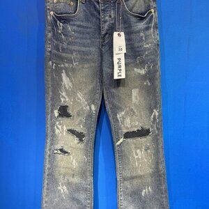 Distressed Blue Jeans